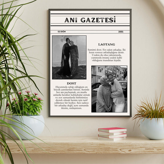 Arkadaşa Özel Anı Gazetesi
