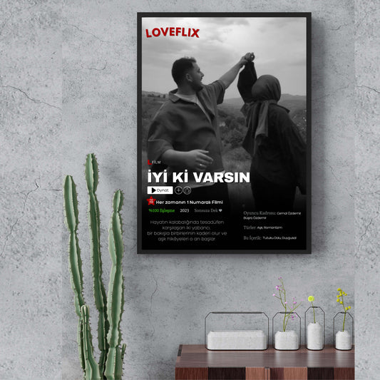 LOVEFLİX 21X30 RESİMLİ ÖZEL TABLO